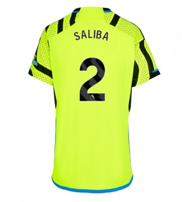 Arsenal William Saliba #2 Replika Udebanetrøje Dame 2023-24 Kortærmet